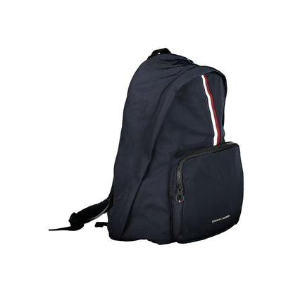 Elegante mochila azul con soporte para portátil