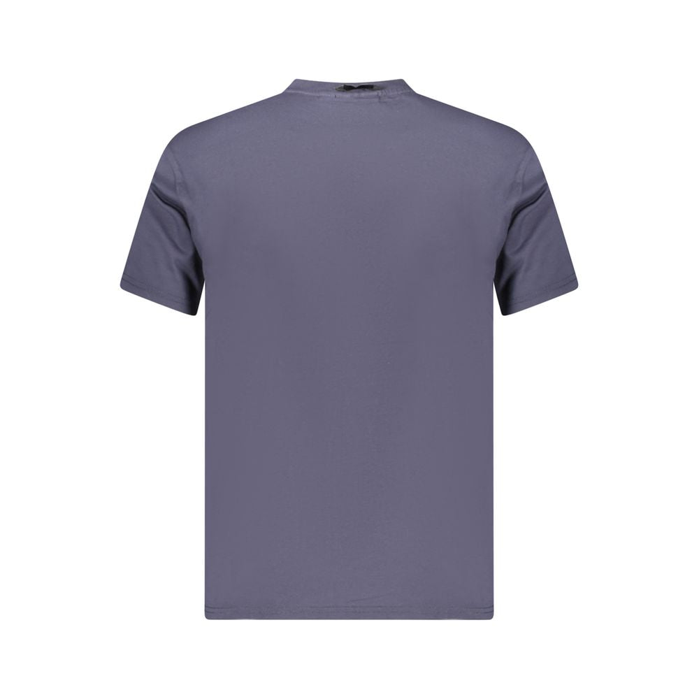 Camiseta azul de algodón para hombre