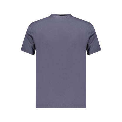 Camiseta azul de algodón para hombre