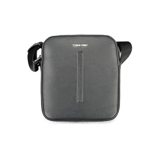 Bolso de hombro para hombre de poliéster negro