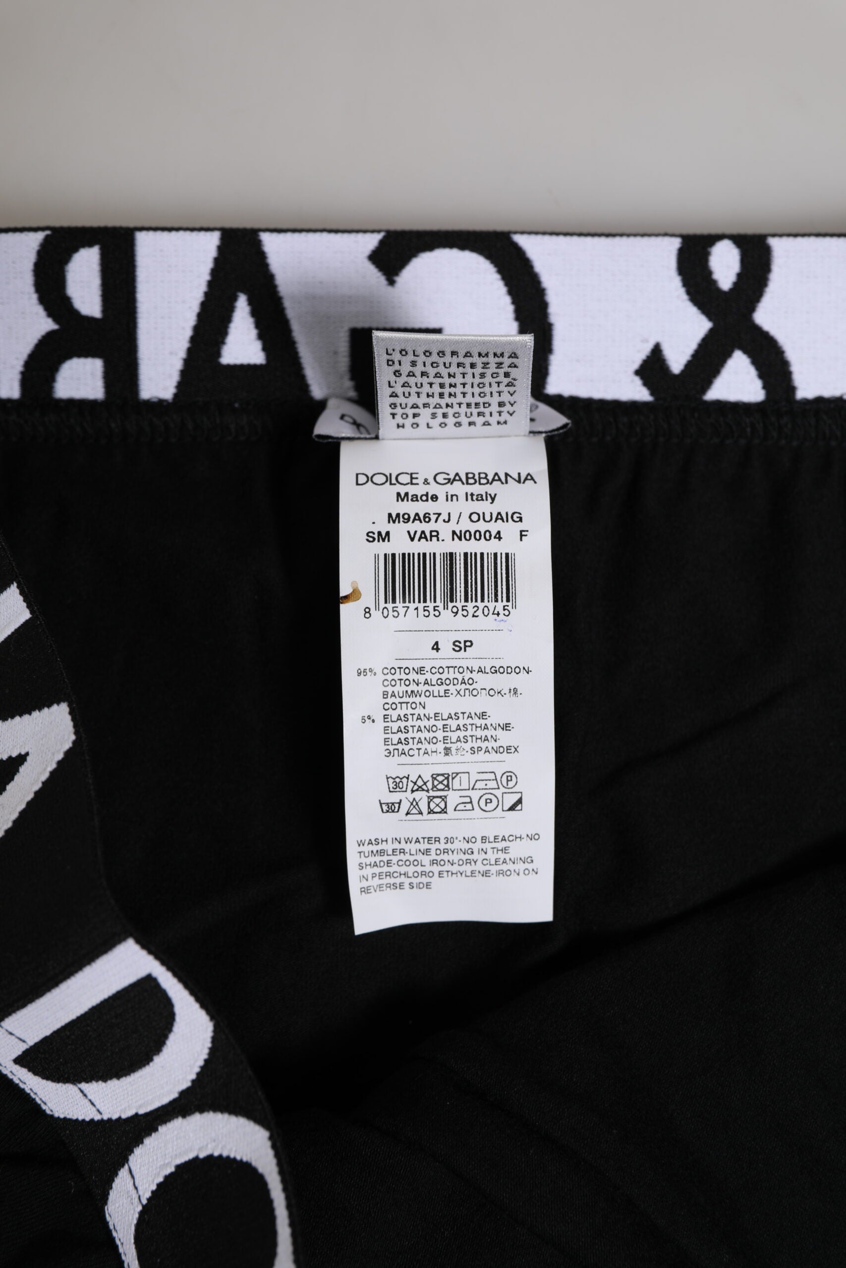 Black Cotton Stretch Regular Brief Underwear