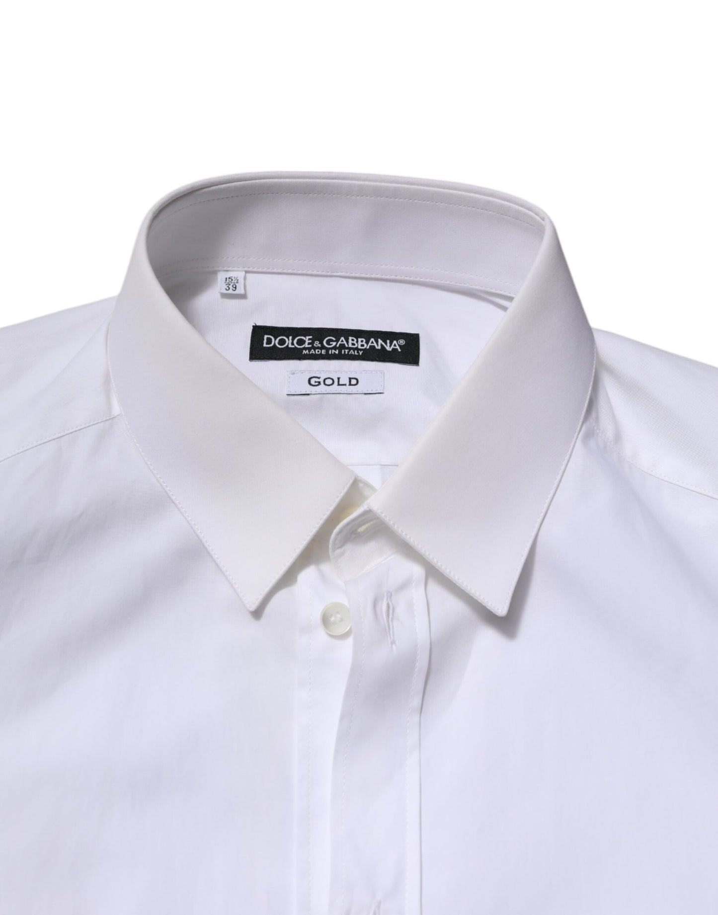 White Cotton GOLD Long Sleeves Formal Shirt