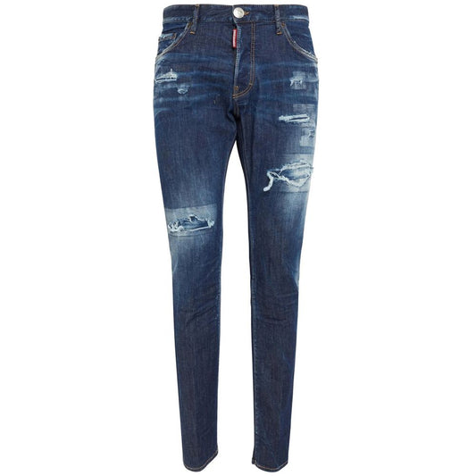 Pantalones y vaqueros de algodón azules