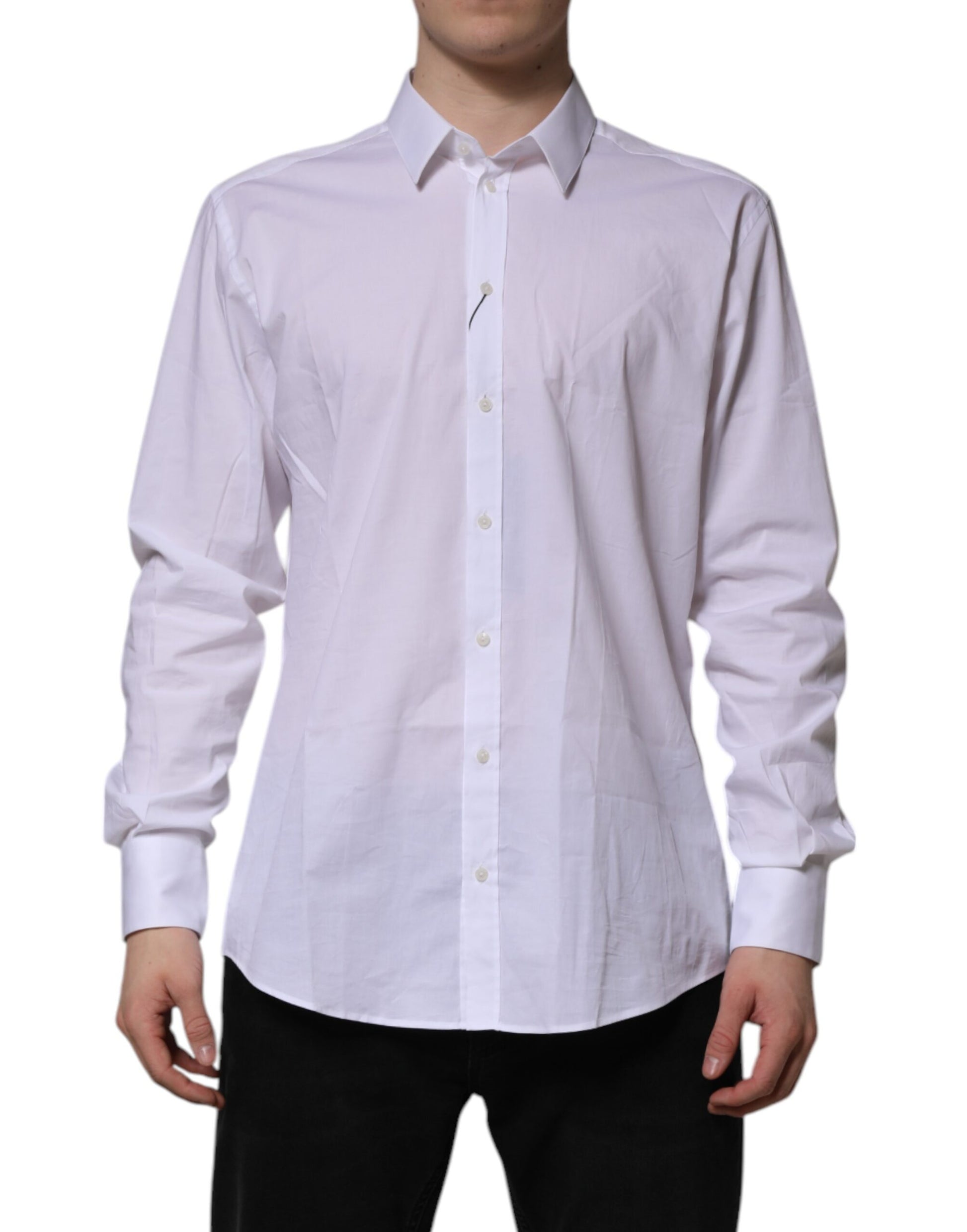 White MARTINI Long Sleeve Dress Formal Shirt