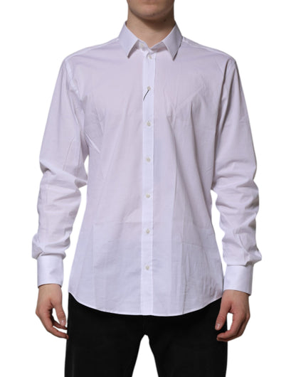 White MARTINI Long Sleeve Dress Formal Shirt