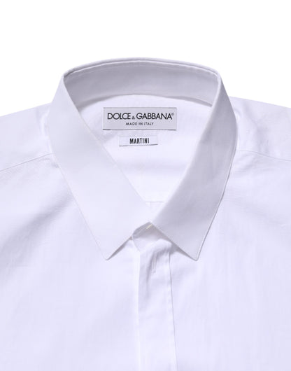 White MARTINI Long Sleeve Dress Formal Shirt