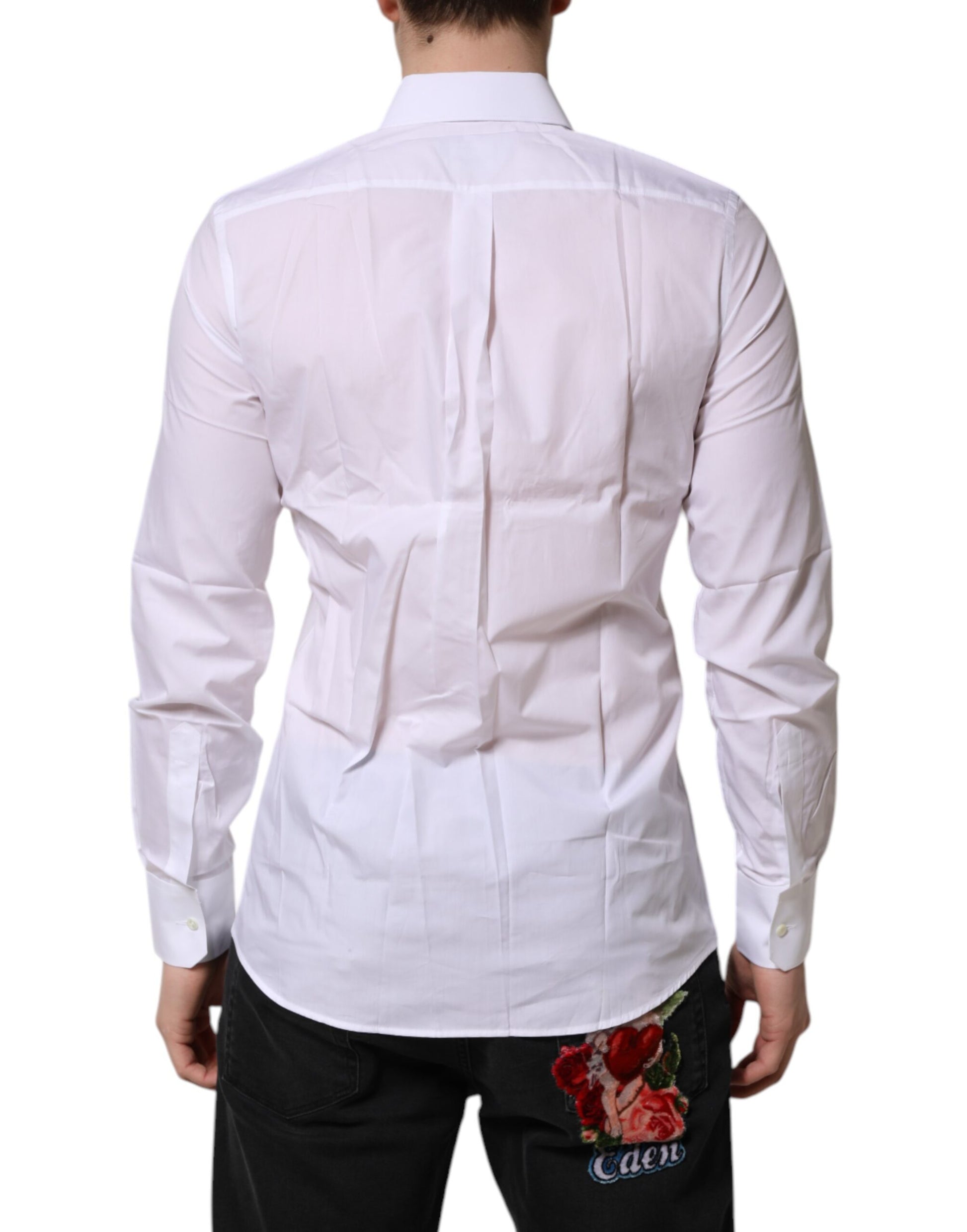 White MARTINI Long Sleeves Dress Formal Shirt