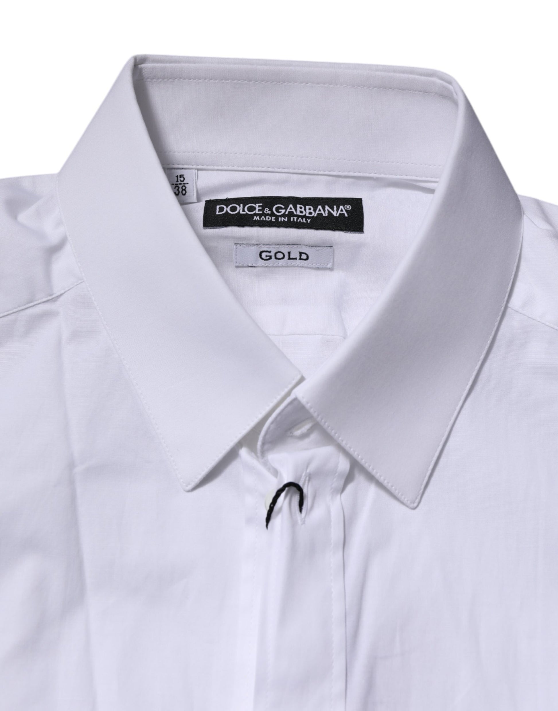 White GOLD Long Sleeves Dress Men Formal Shirt