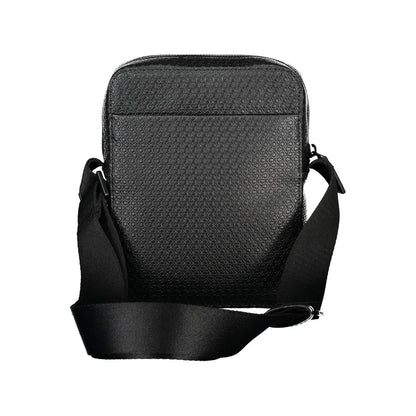 Elegante bolso negro con detalles en contraste