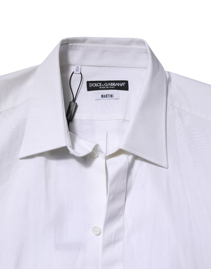 White MARTINI Long Sleeve Dress Formal Shirt