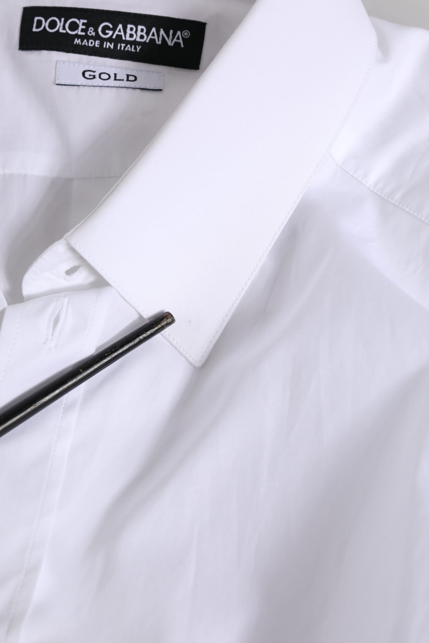 White GOLD Long Sleeves Dress Men Formal Shirt