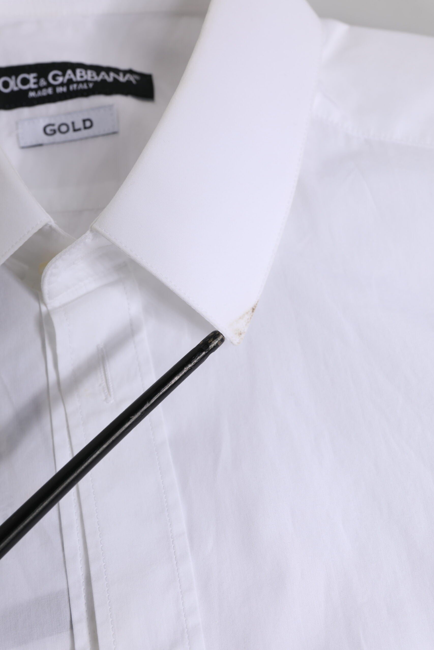 White GOLD Long Sleeves Dress Formal Shirt