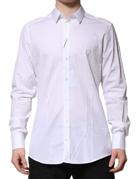 White GOLD Cotton Men Dress Formal Shirt