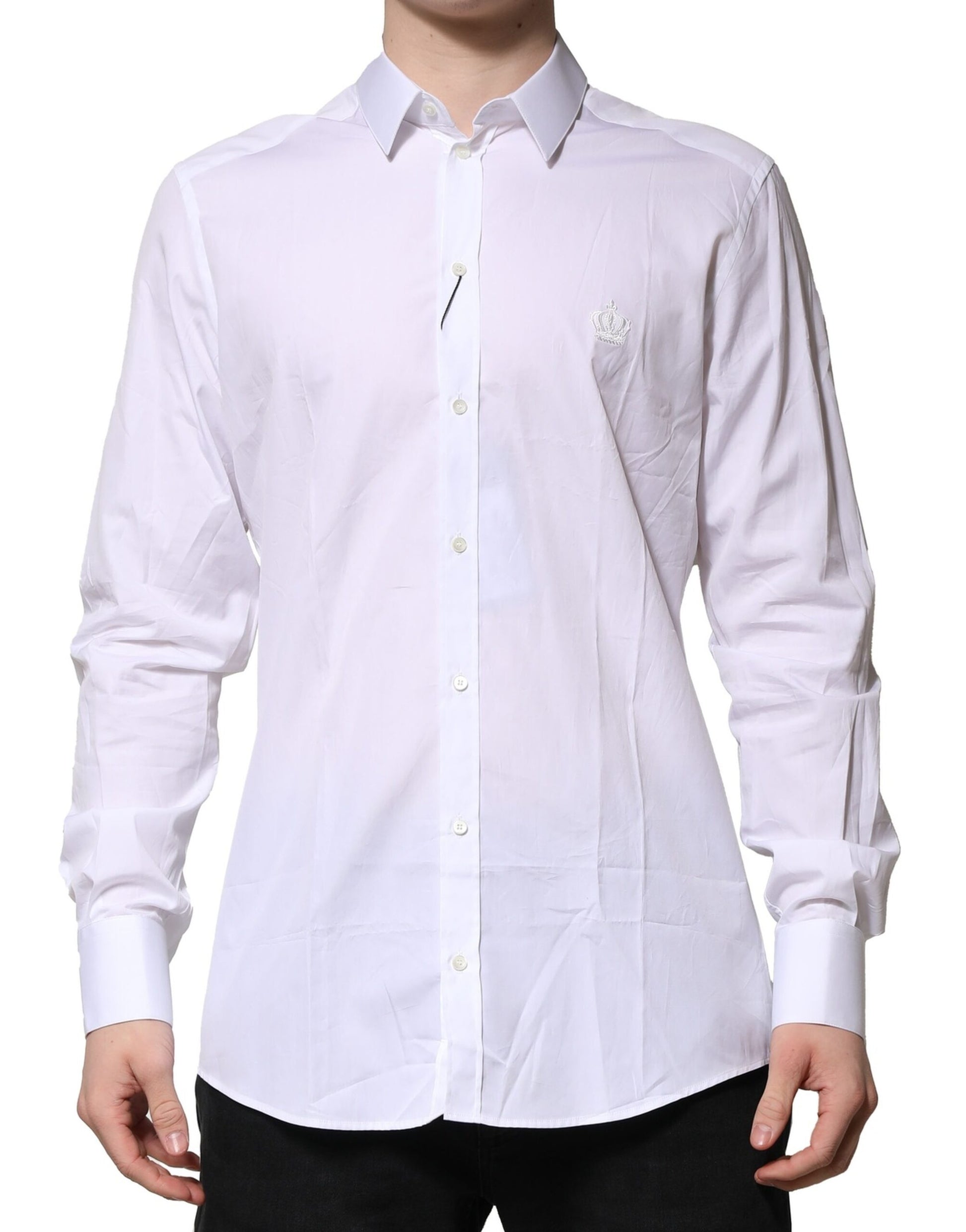 White GOLD Cotton Men Dress Formal Shirt