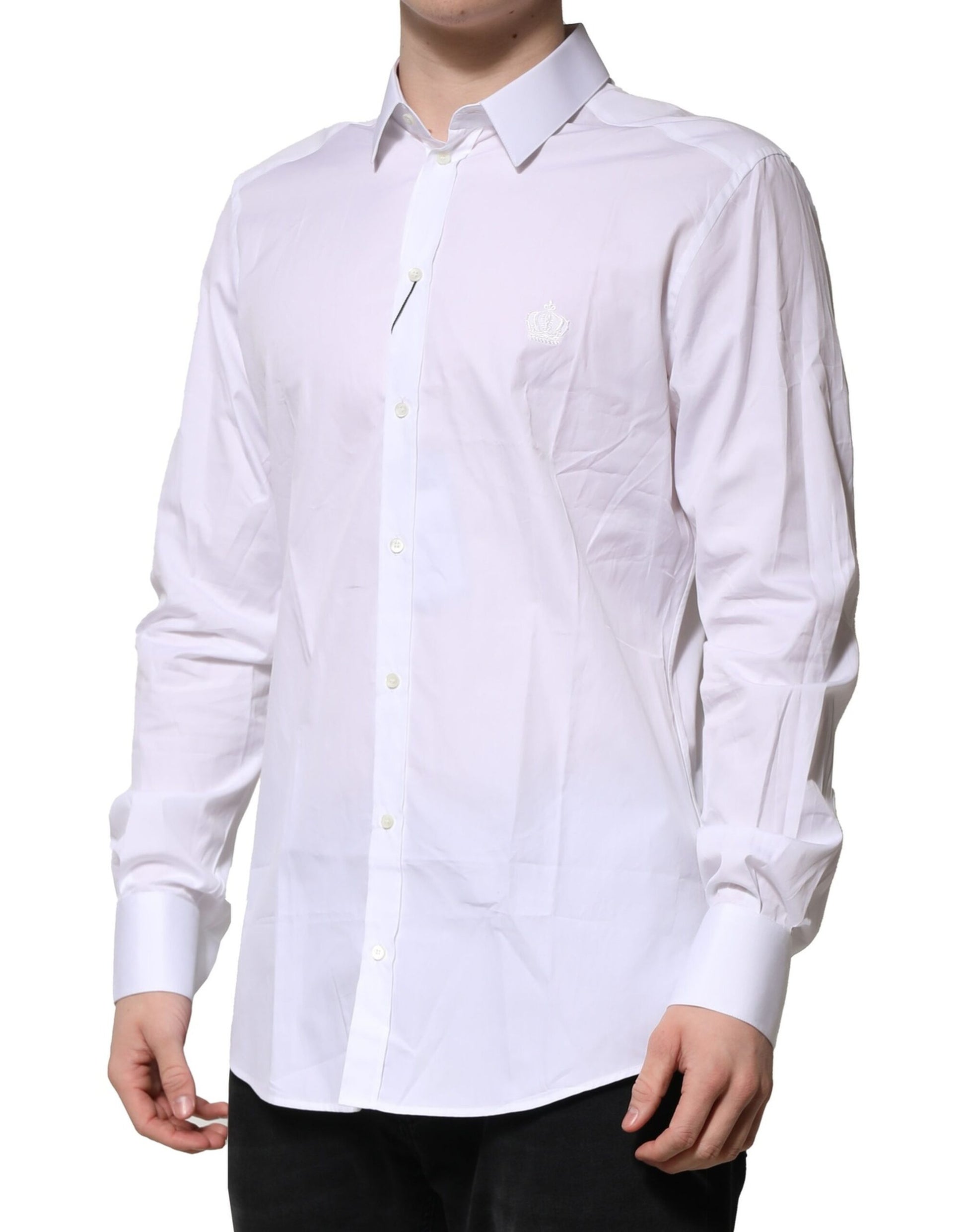 White GOLD Cotton Men Dress Formal Shirt