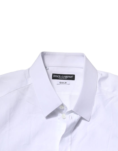 White GOLD Cotton Men Dress Formal Shirt