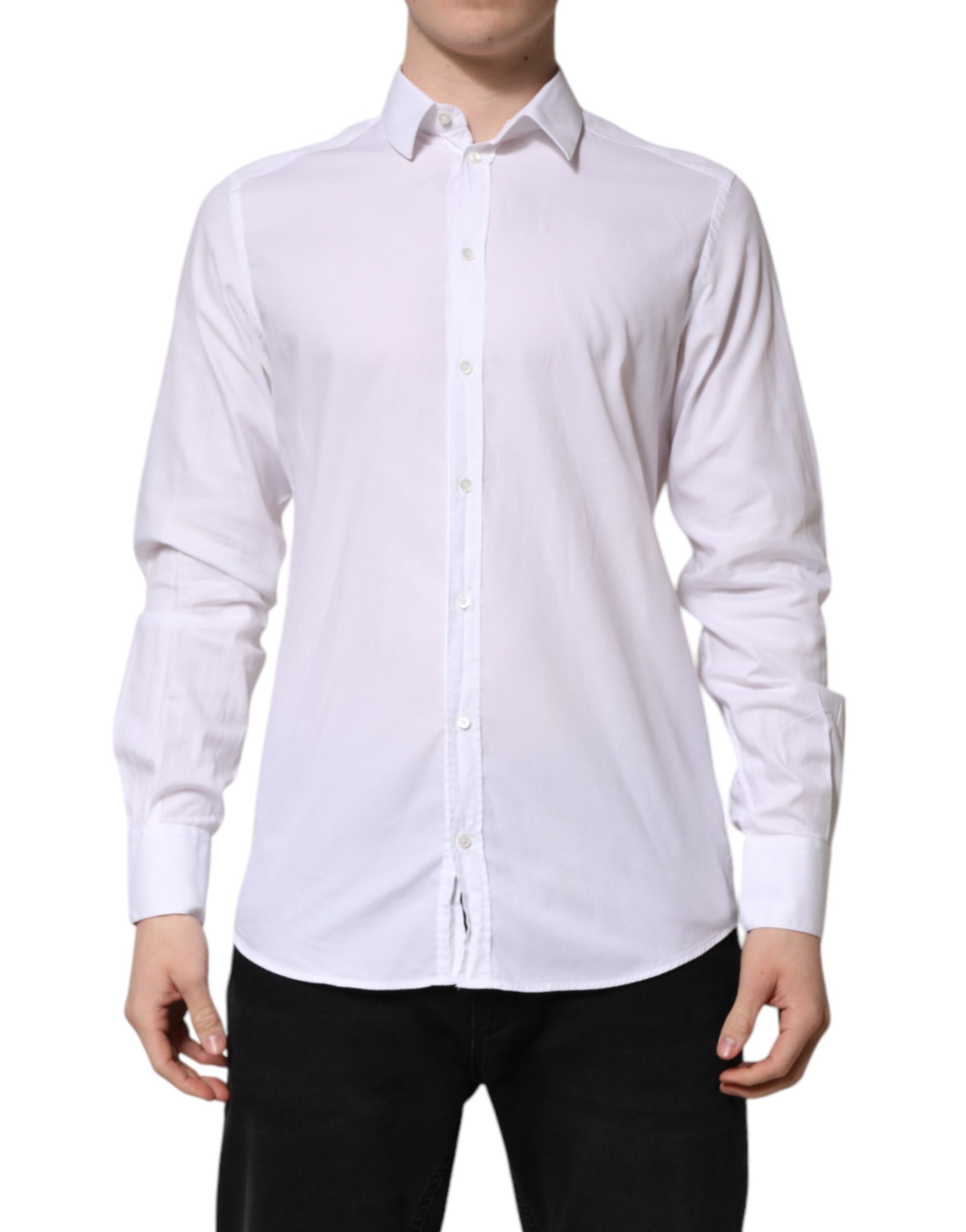 White GOLD Cotton Men Dress Formal Shirt