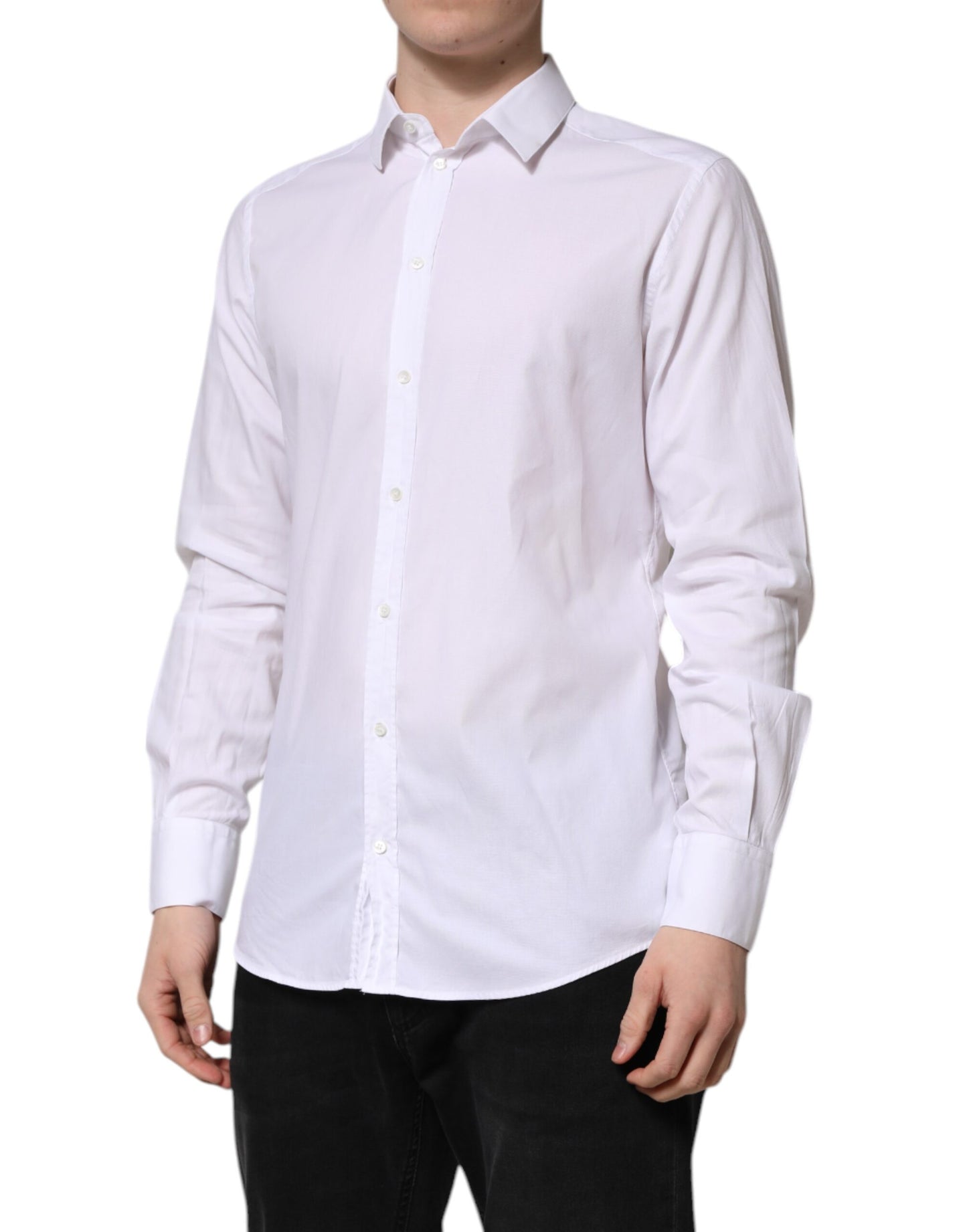 White GOLD Cotton Men Dress Formal Shirt