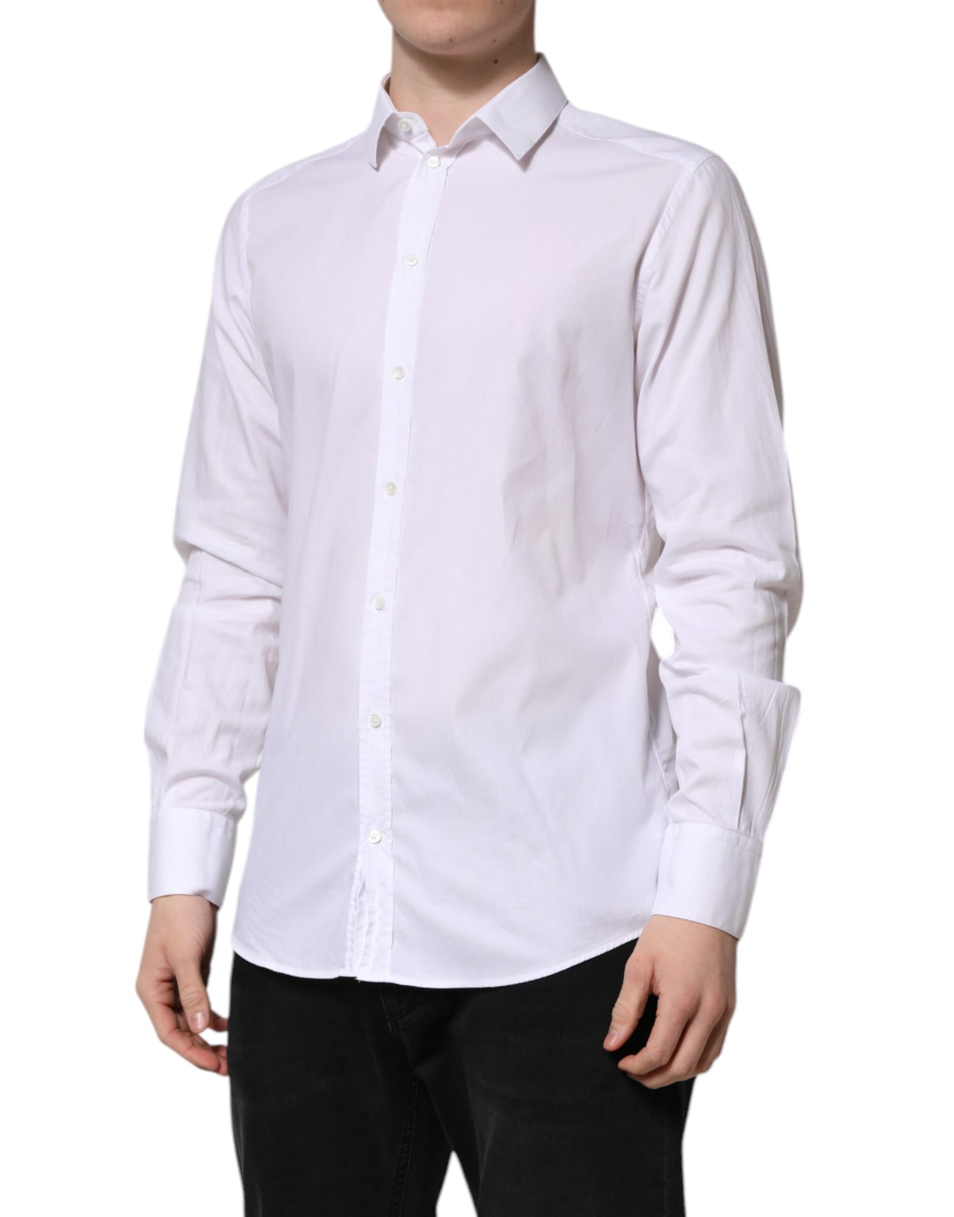 White GOLD Cotton Men Dress Formal Shirt