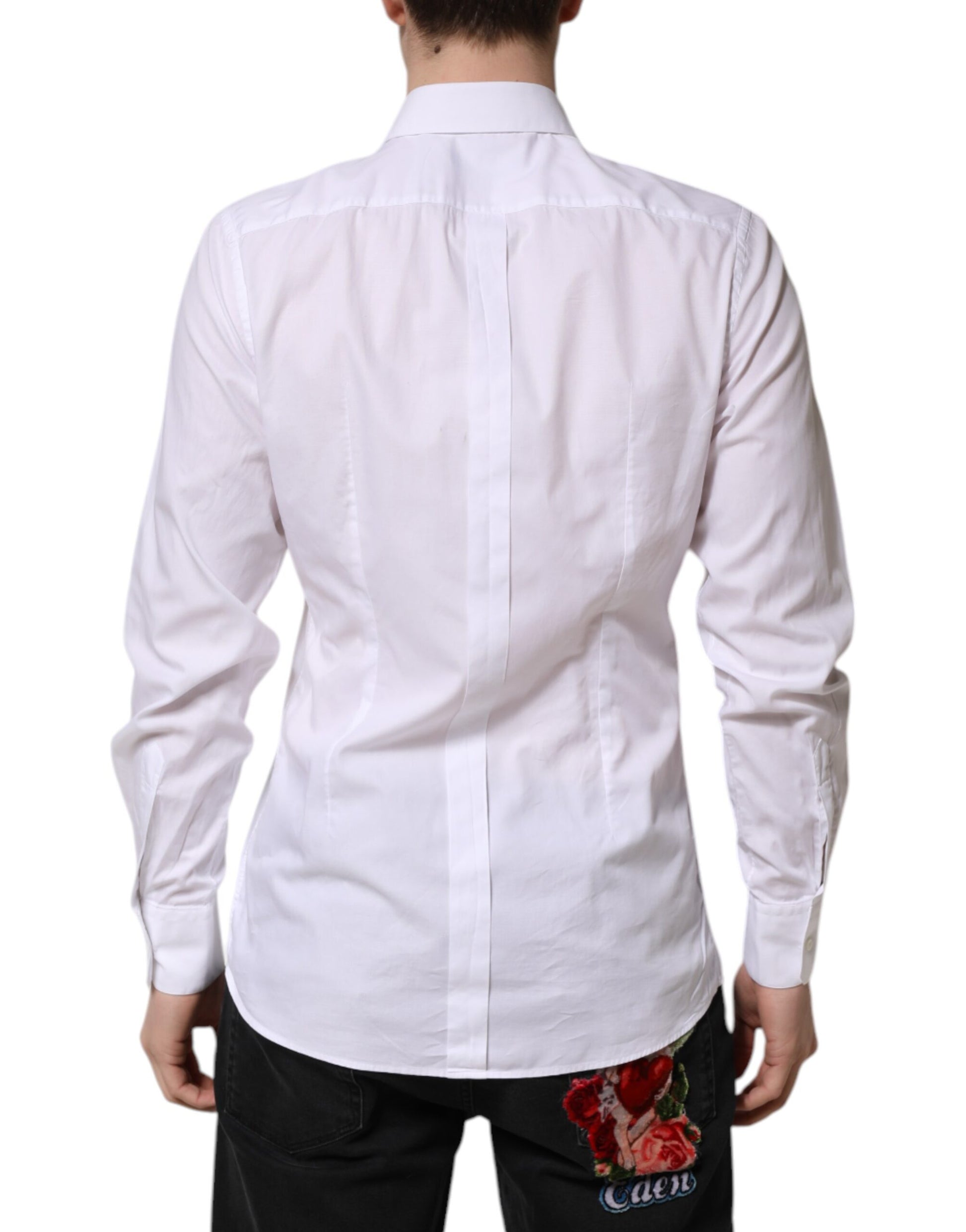 White GOLD Cotton Men Dress Formal Shirt