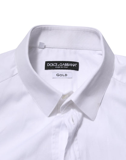 White GOLD Cotton Men Dress Formal Shirt
