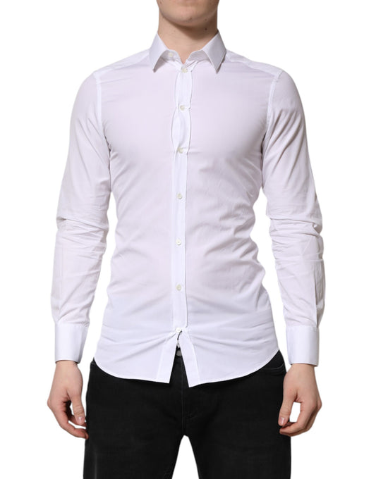 White GOLD Cotton Long Sleeve Men Formal Shirt