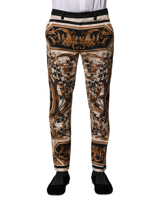 Multicolor Floral Print Dress Pants