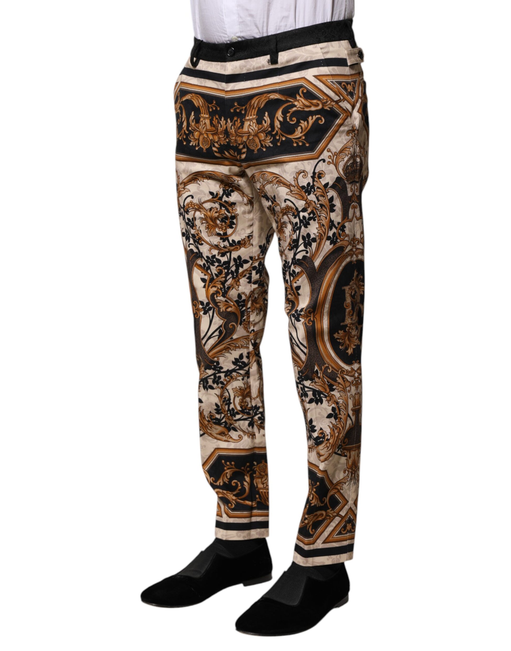 Multicolor Floral Print Dress Pants