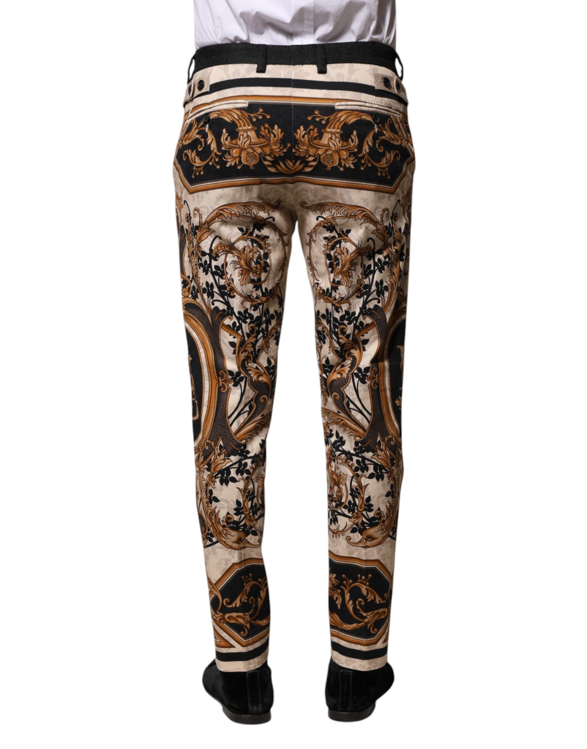 Multicolor Floral Print Dress Pants