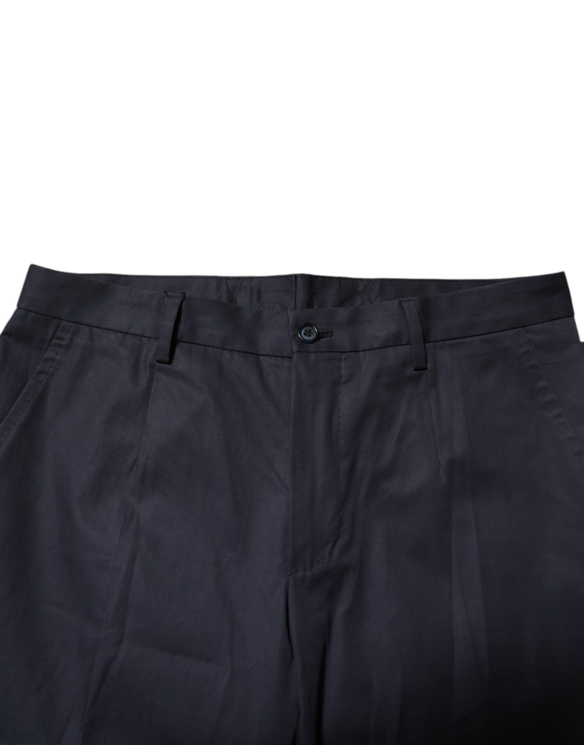 Dark Blue Cotton Formal Pants