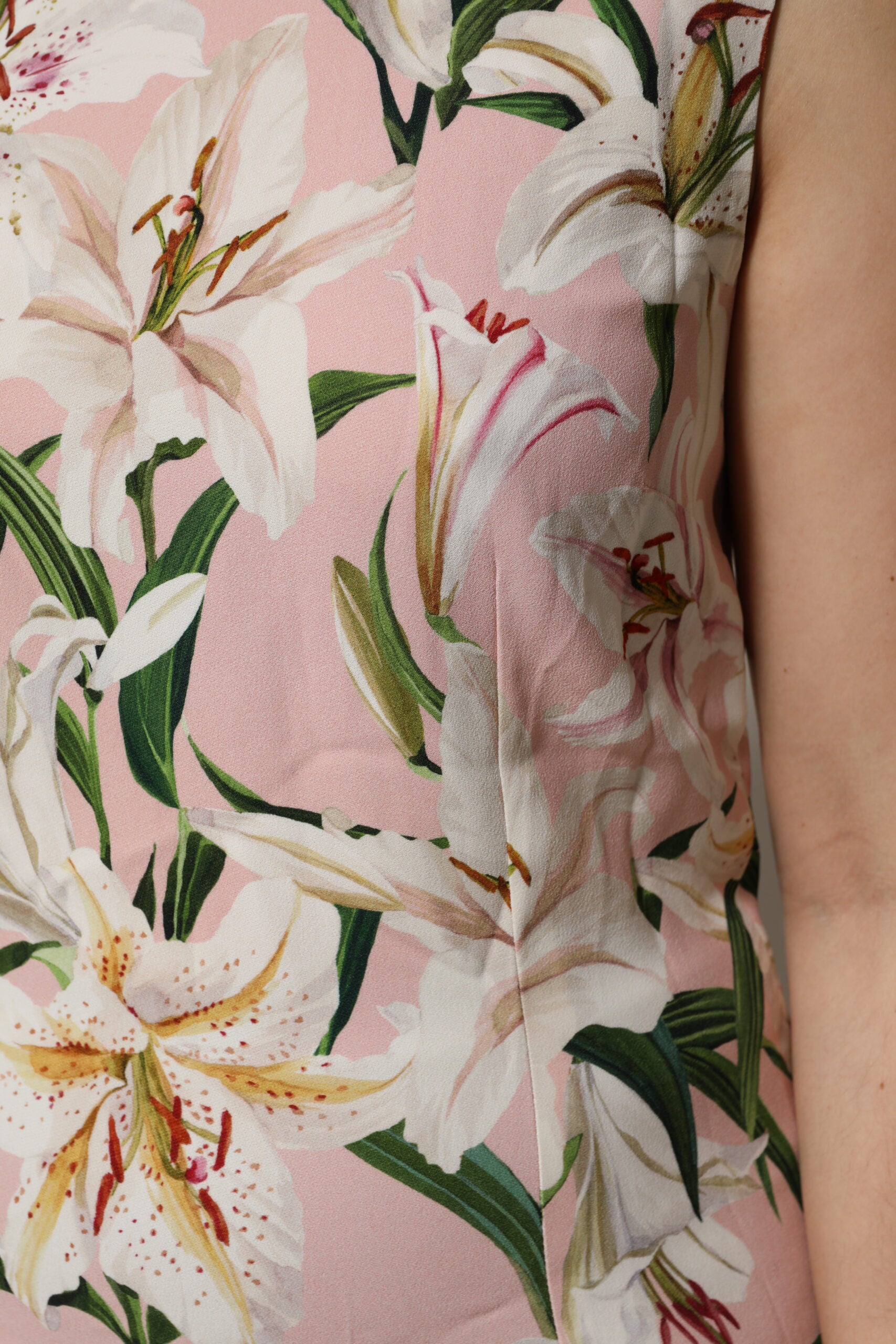 Pink Floral Print Sleeveless Tank Blouse Top