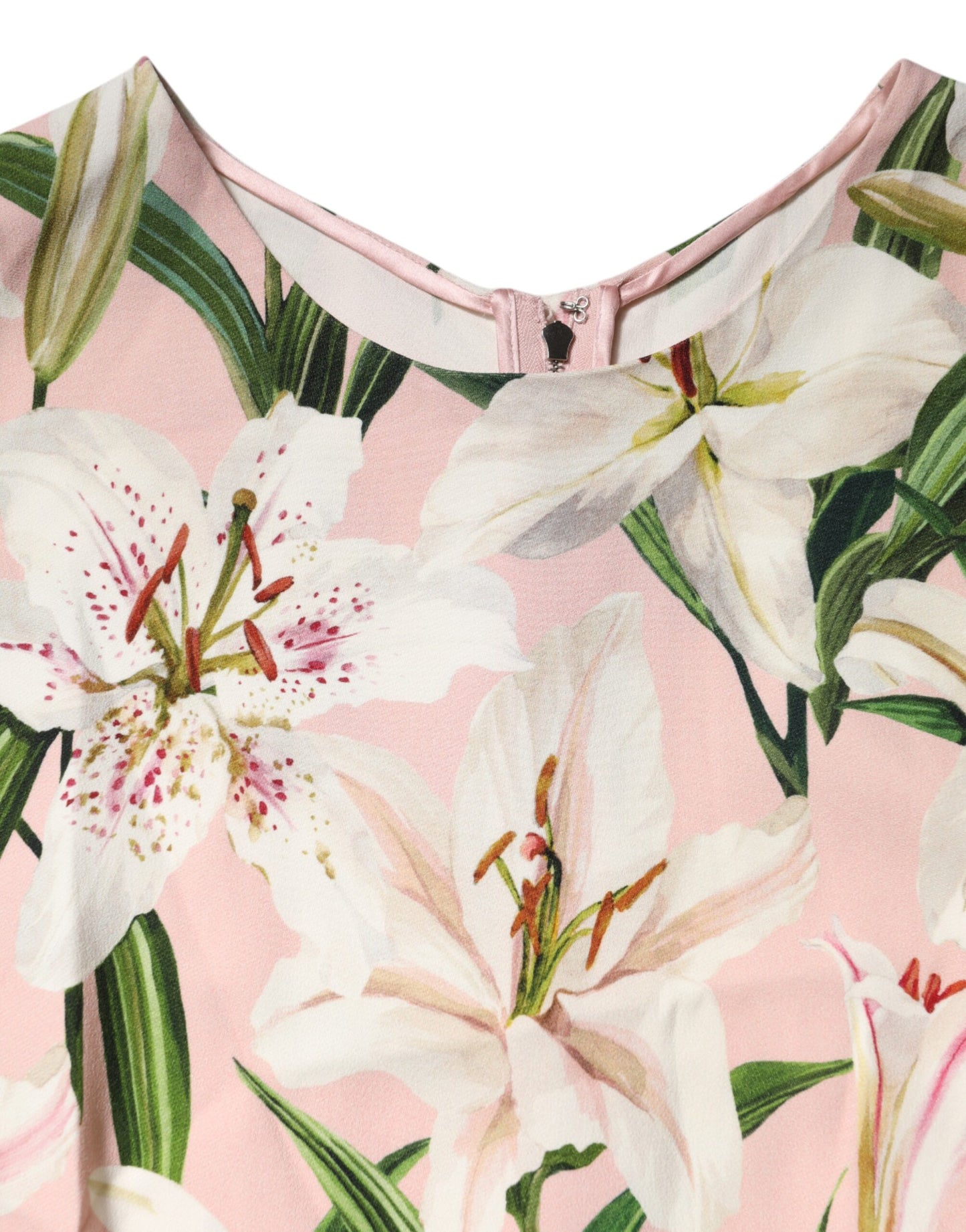 Pink Floral Print Sleeveless Tank Blouse Top
