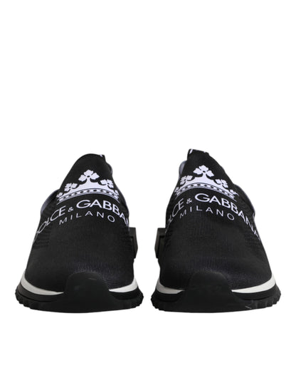 Black DG Crown Slip On Sorrento Sneakers Shoes