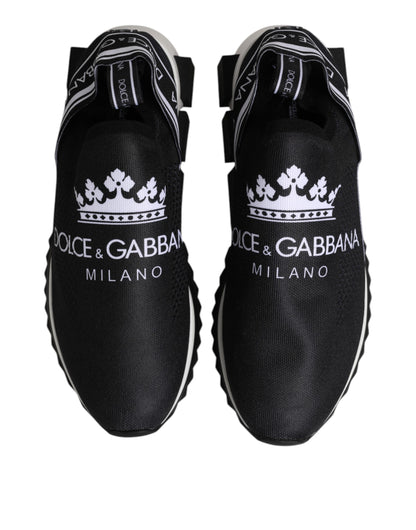 Black DG Crown Slip On Sorrento Sneakers Shoes