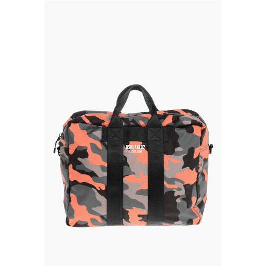 Nylon CERESIO Travel Bag with Camouflage Motif