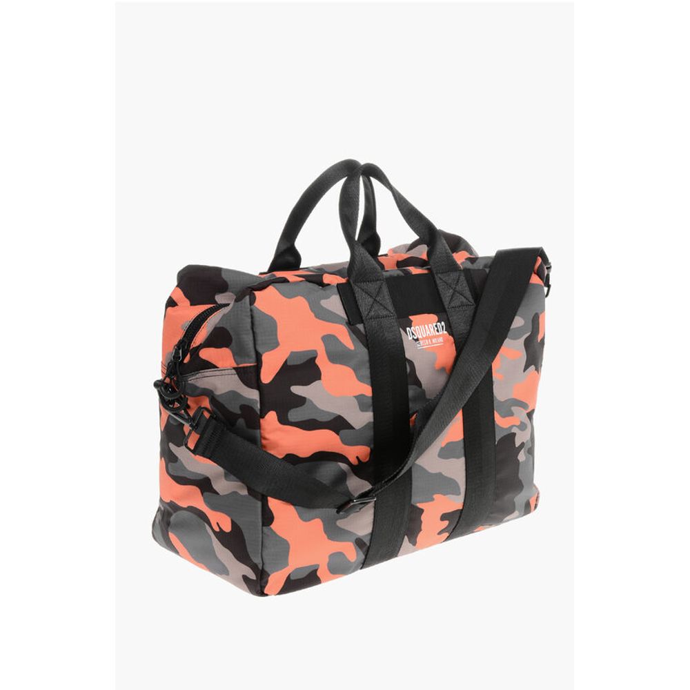 Nylon CERESIO Travel Bag with Camouflage Motif