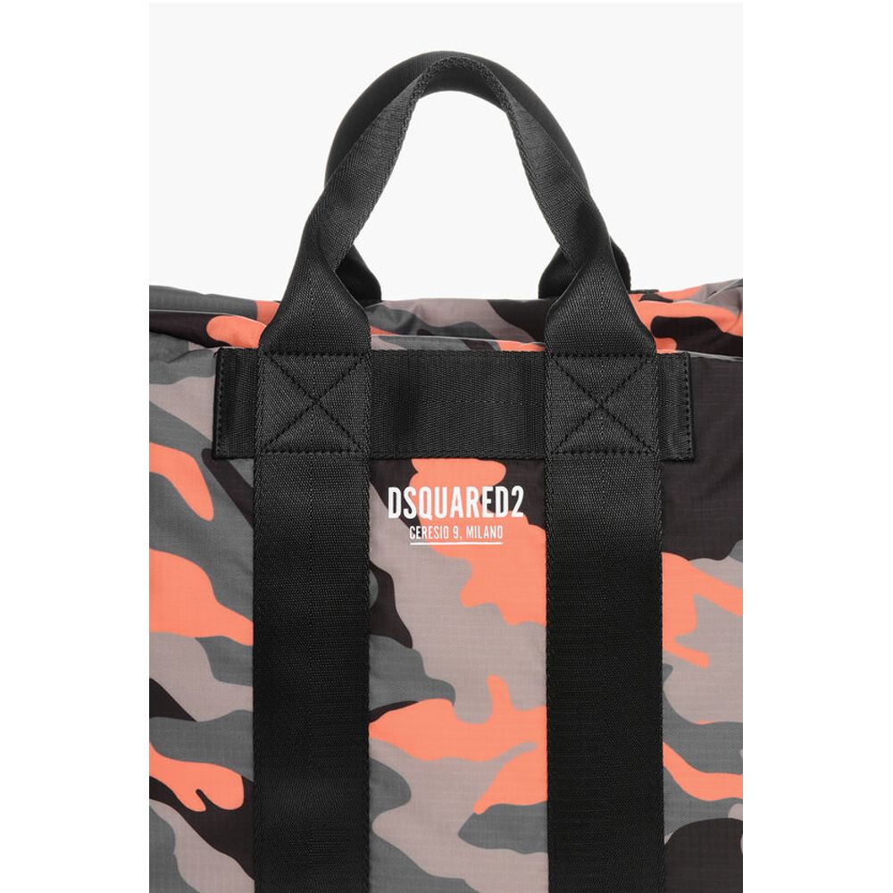 Nylon CERESIO Travel Bag with Camouflage Motif