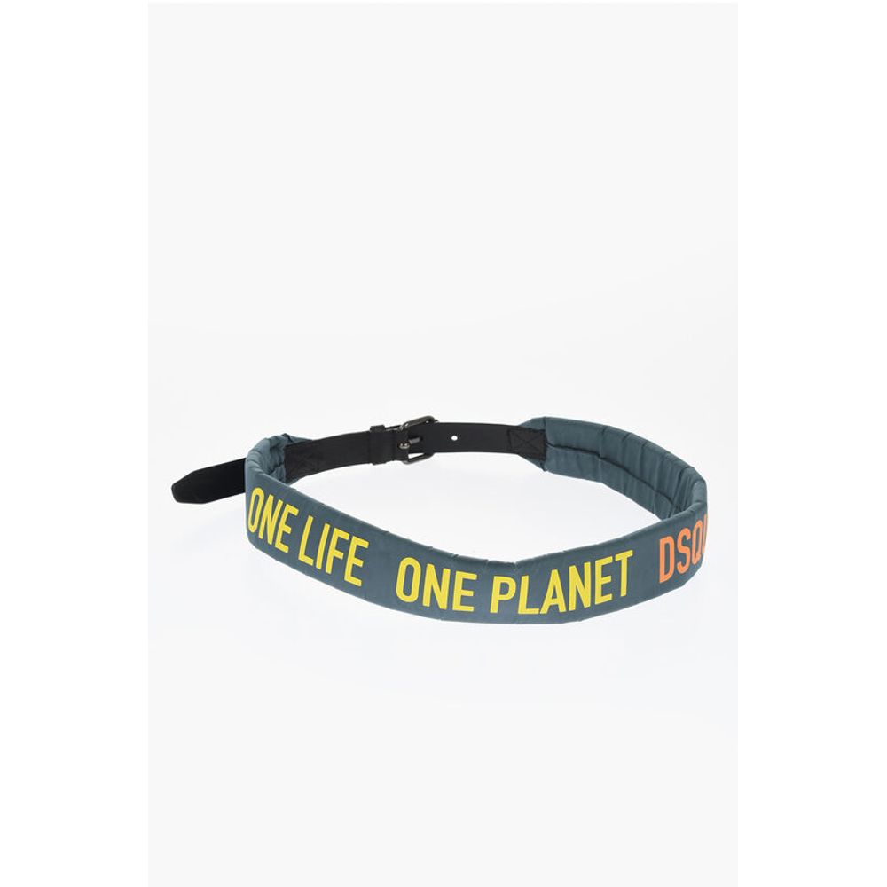 Padded Belt with Leather Detail