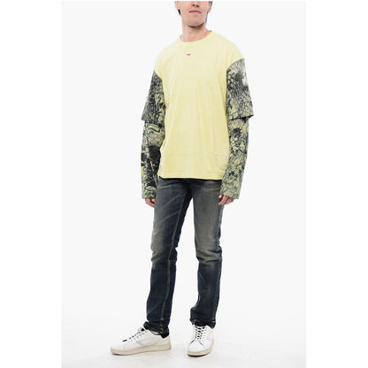 RED TAG Cotton T-WESHER-N5 Crew-neck T-shirt with Animal Mot