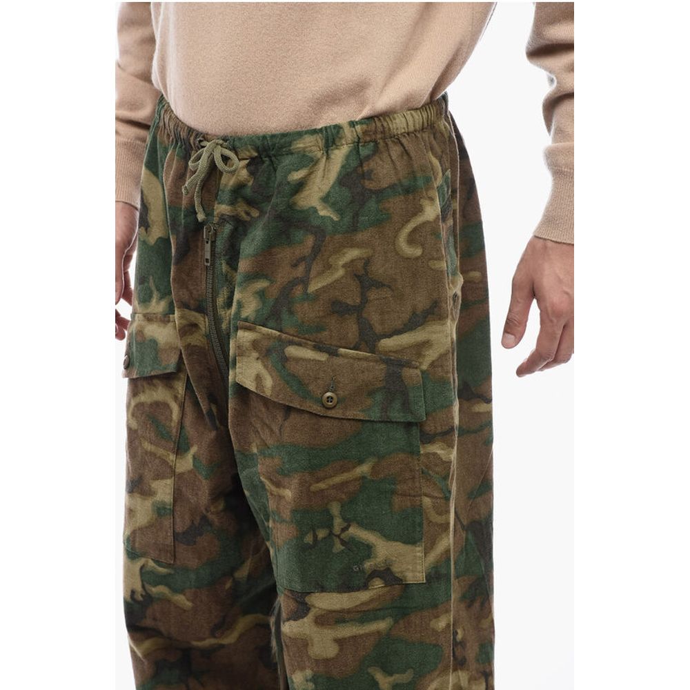 Camo Cargo Pants with Zip Detail