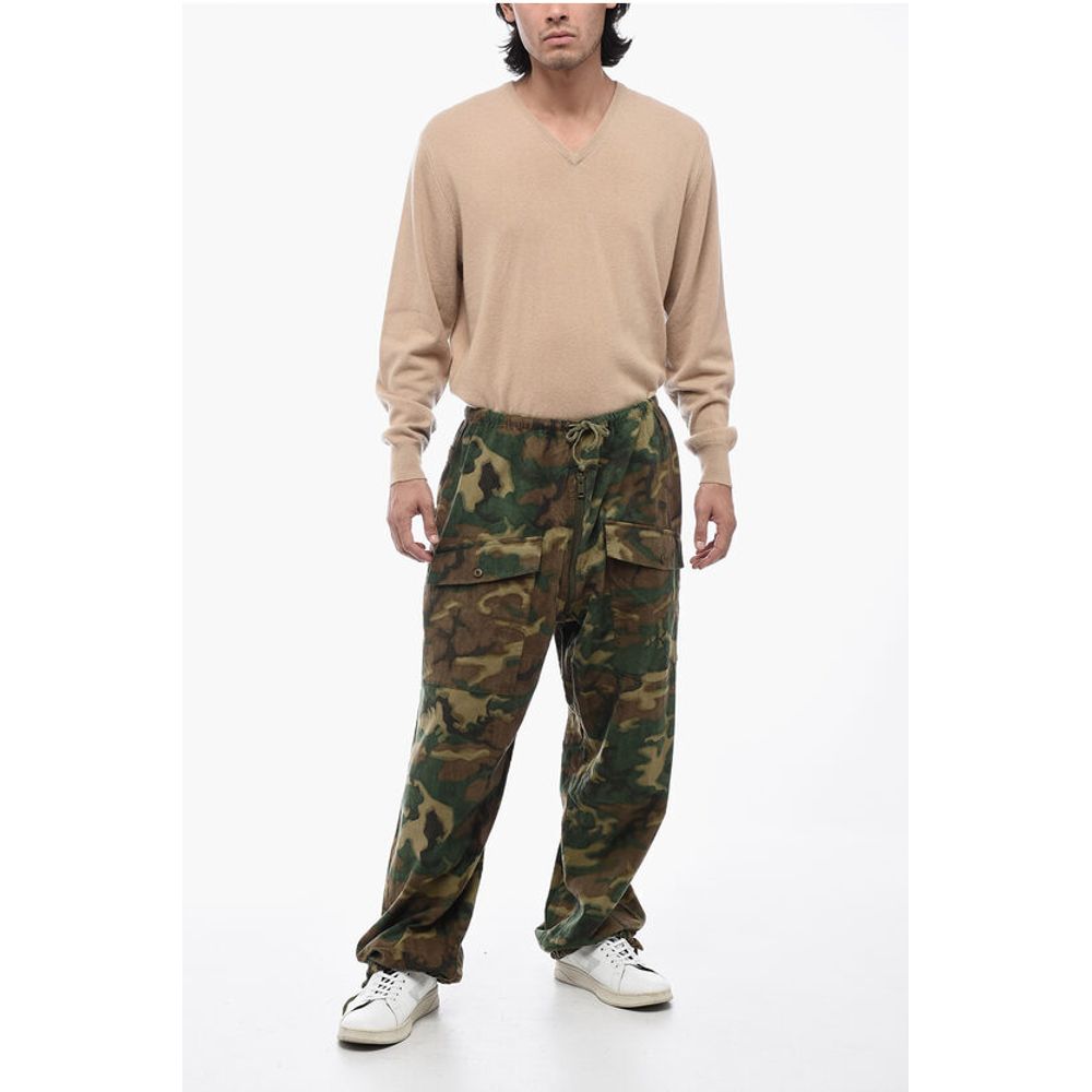 Camo Cargo Pants with Zip Detail