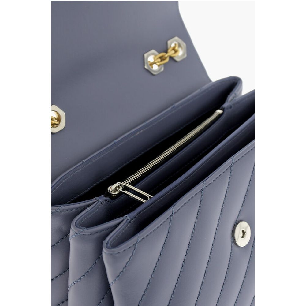 Quilted Leather JACKHAMMER Bag with Chain Shoulder Strap
