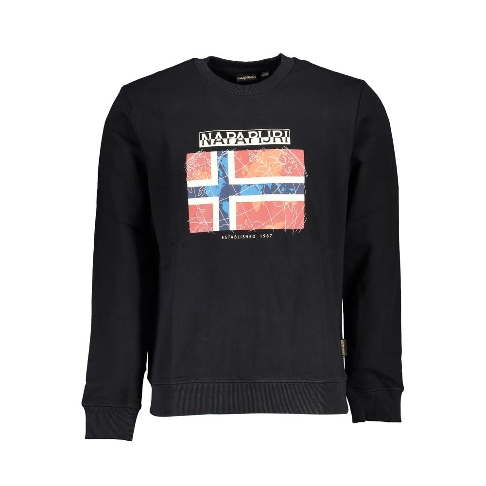 Jersey Negro Algodón Hombre