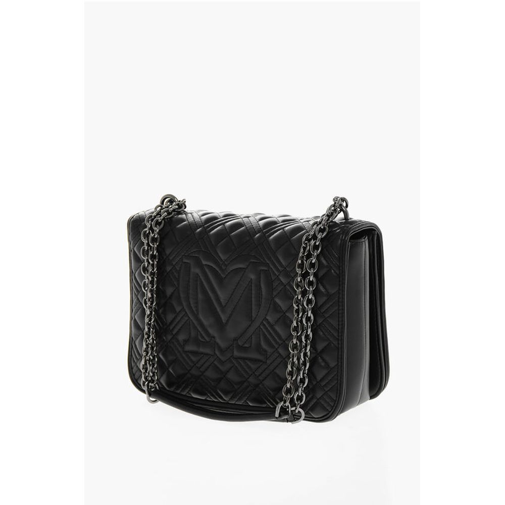 LOVE Quilted Faux Leather Shoulder Bag