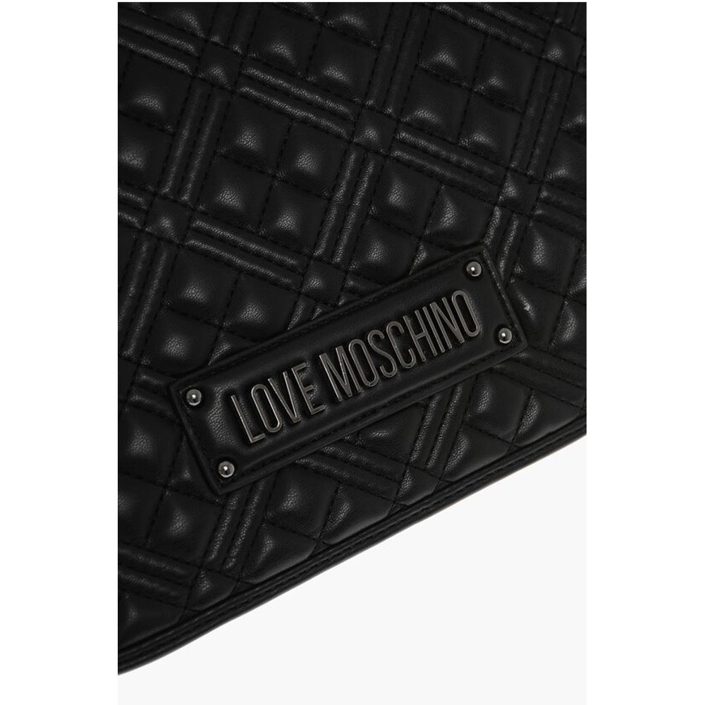 LOVE Quilted Faux Leather Shoulder Bag
