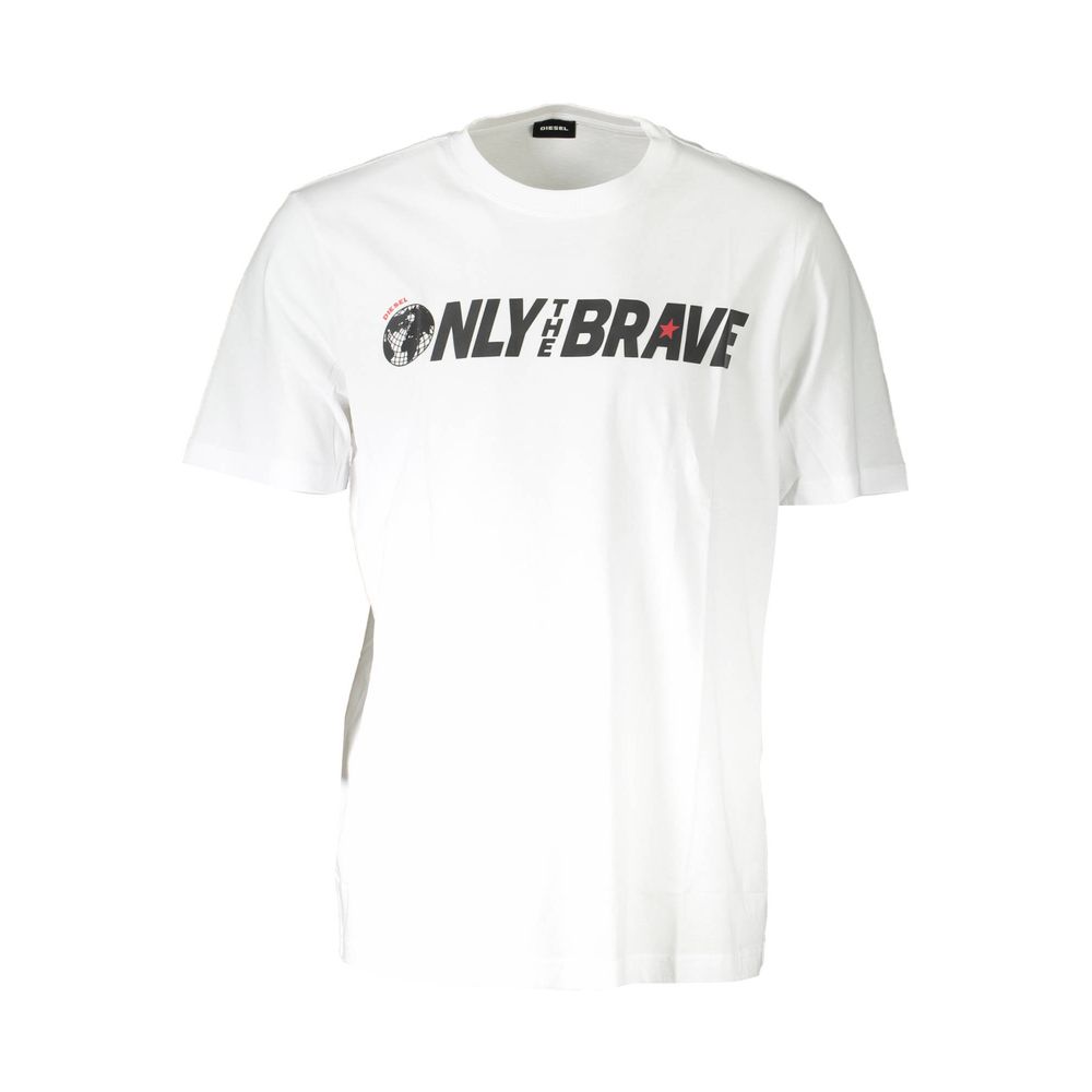 Camiseta blanca de algodón para hombre