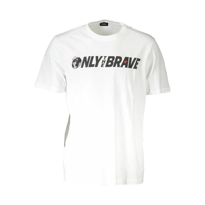 Camiseta blanca de algodón para hombre