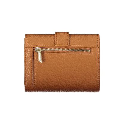 Cartera de mujer de poliéster marrón