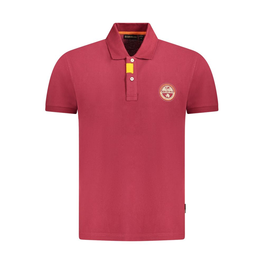 Polo rojo de algodón para hombre