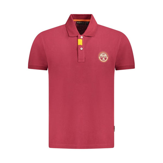 Polo rojo de algodón para hombre